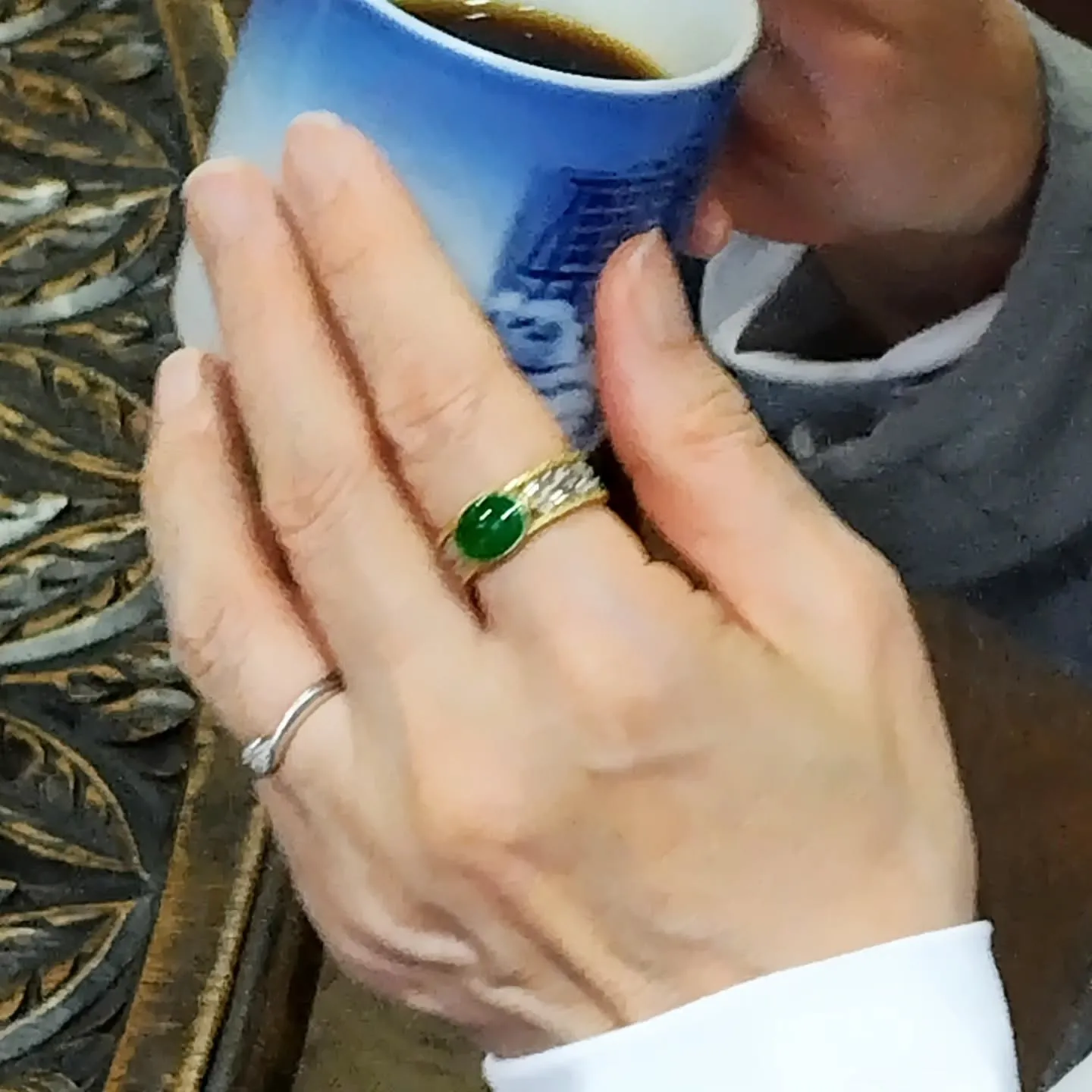 オパールダイヤリングをペンダントネックレスに