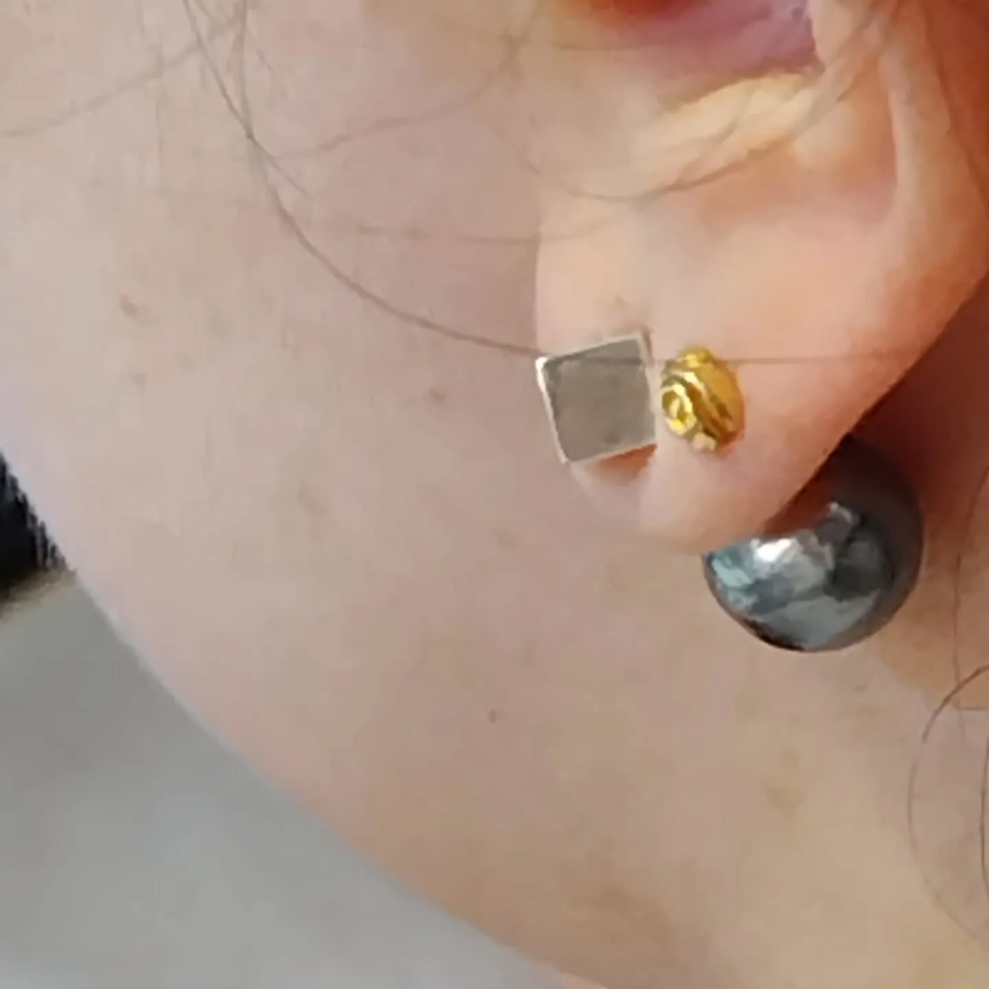 ブラックパールピアスキャッチ