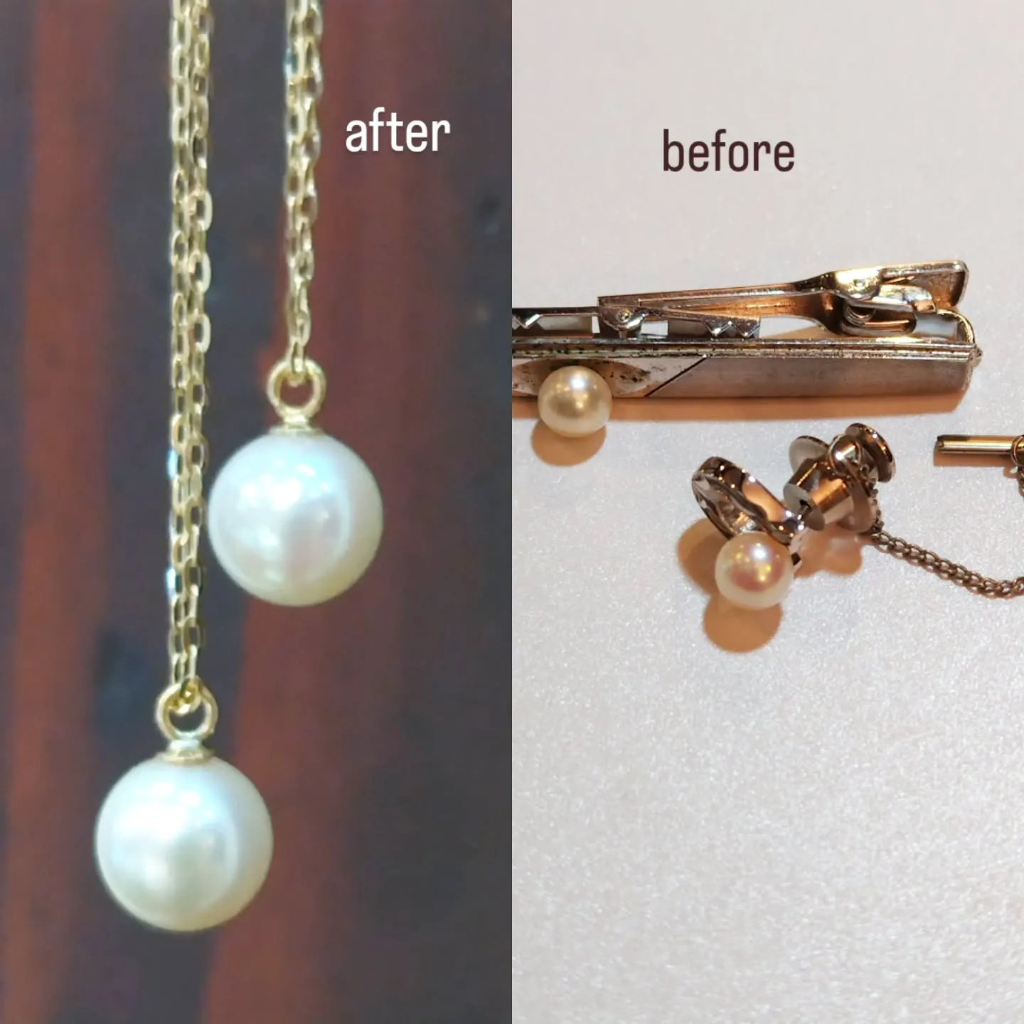 カフスをプチネックレスに